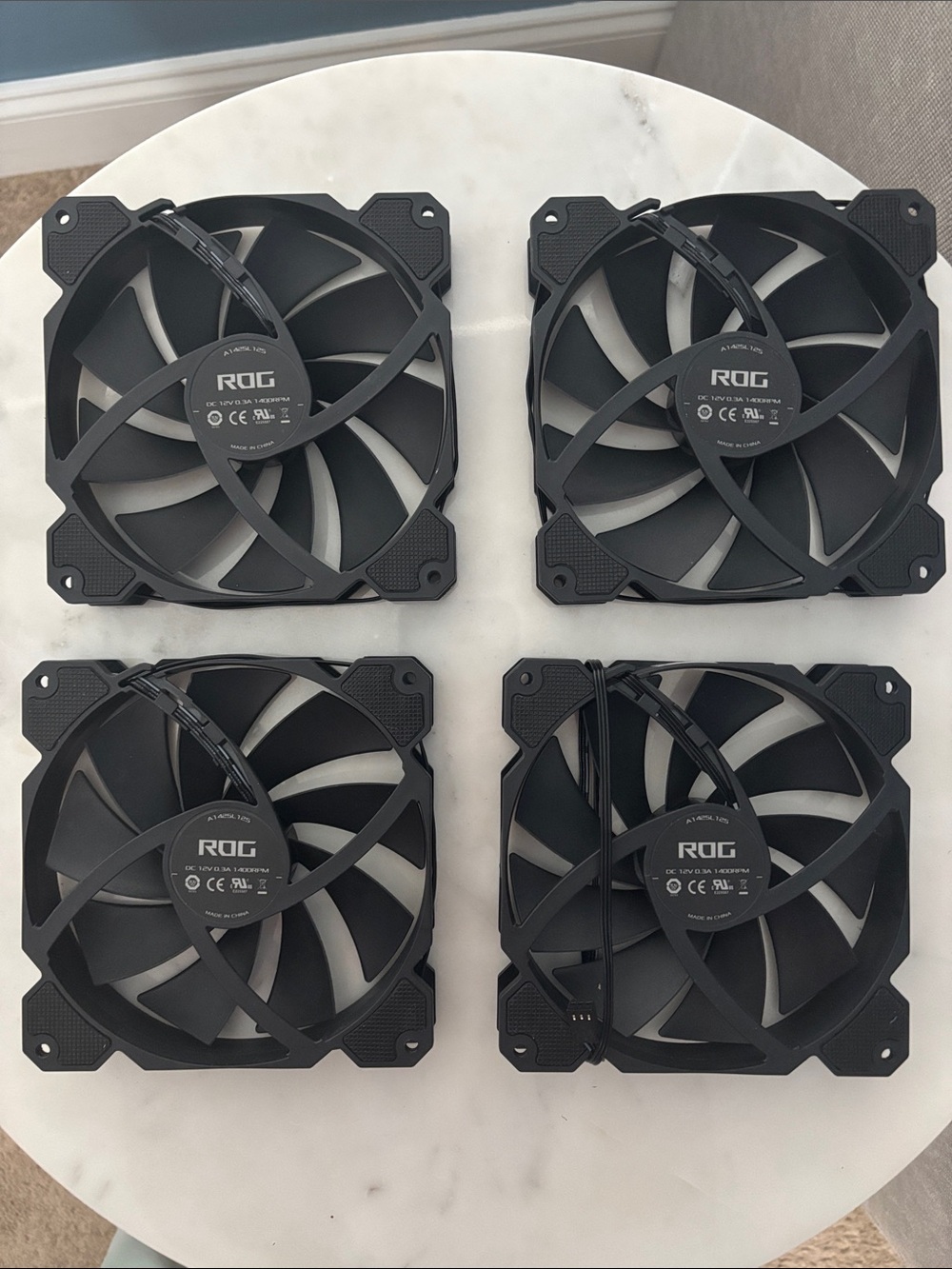 ASUS ROG 1400RPM Black PC Cooling Fans - Set of 4